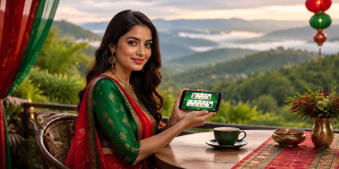 বান্দরবানে রামি কার্ড গেমের লাল-সবুজ সাজসজ্জা