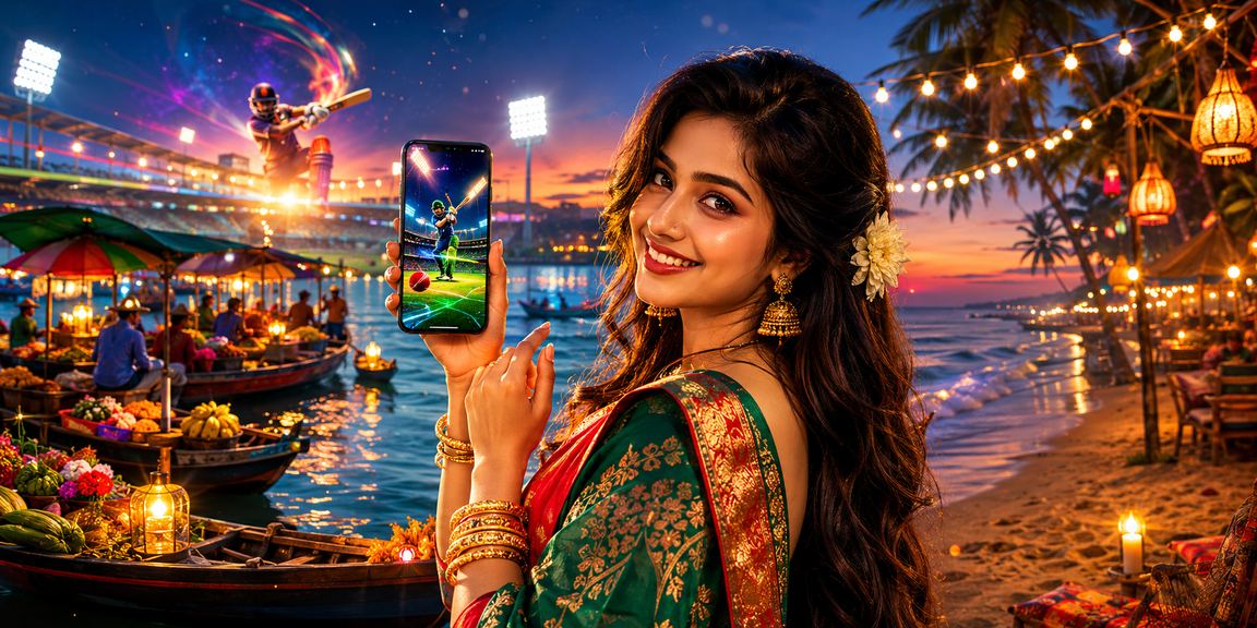 কক্সবাজারের একজন ক্রিকেট ভক্ত সমুদ্র সৈকতে rollbit - এ বেটিং উপভোগ করছেন